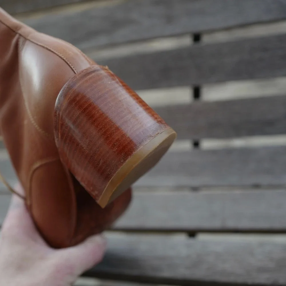 EUC Fortress of Inca Alexandra Paige Leather Combat Bootie Sz 8.5 - Picture 7 of 10